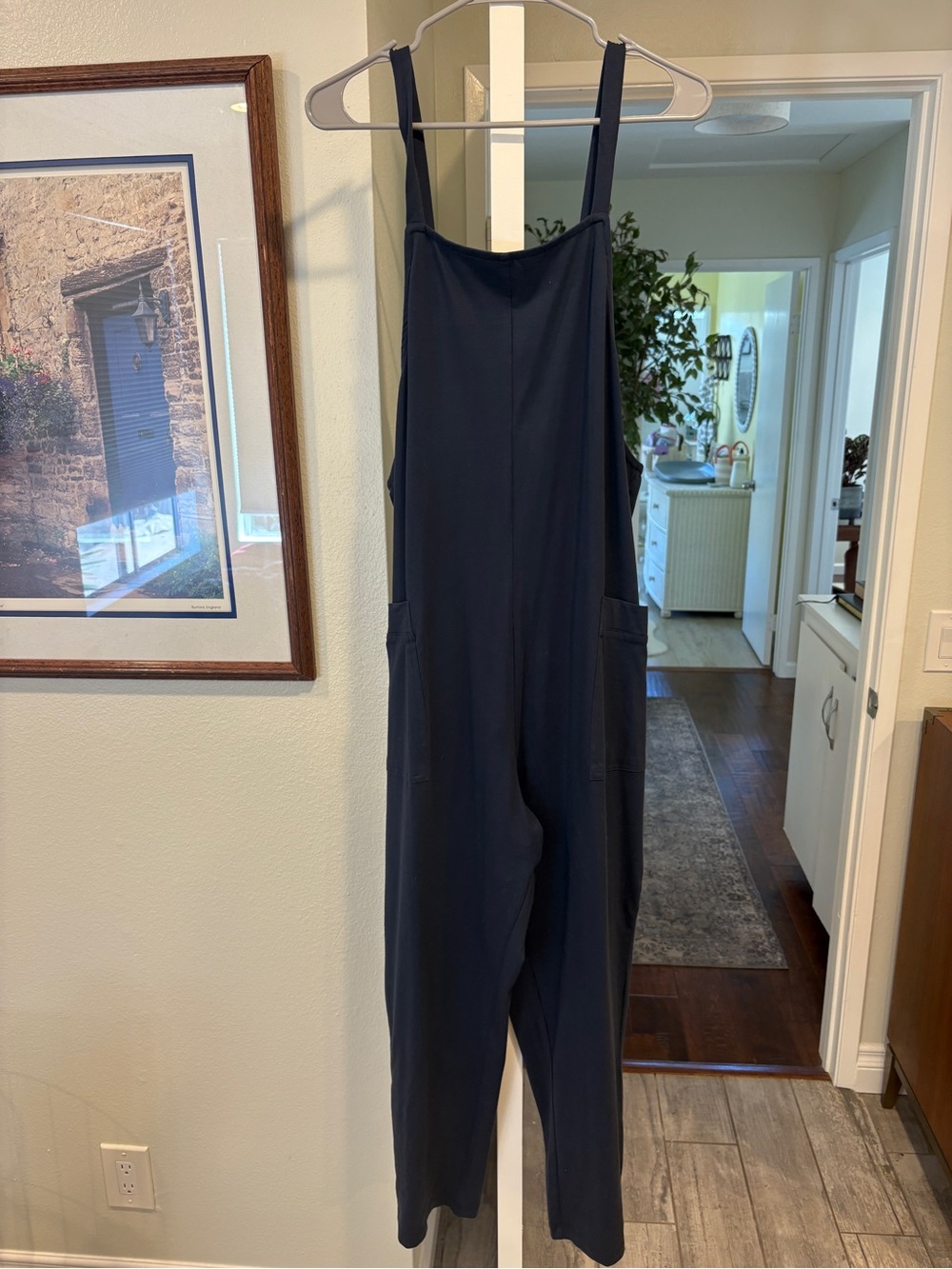 Quince Dark Blue organic cotton maternity overalls